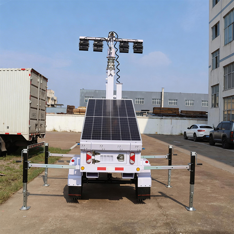 برج إضاءة شمسية LED يعمل بالطاقة الليثيوم